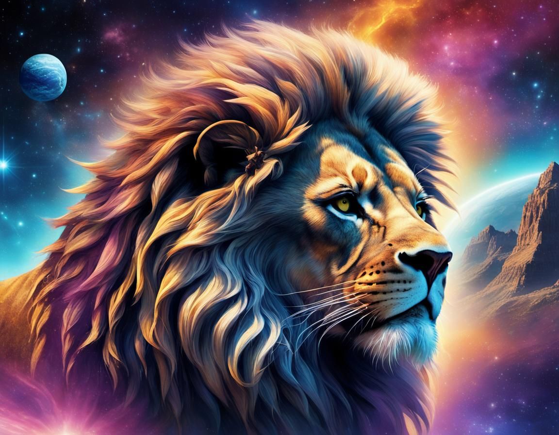 Radiant Lion Stargate on New Earth: Digital Art