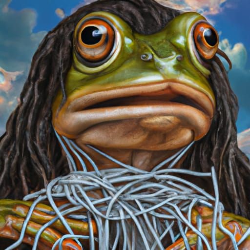 frog the spaghetti Christ
