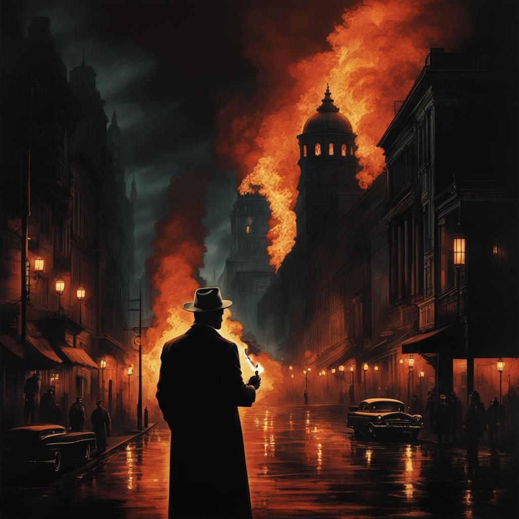 Rorschach Watches a Blazing Inferno