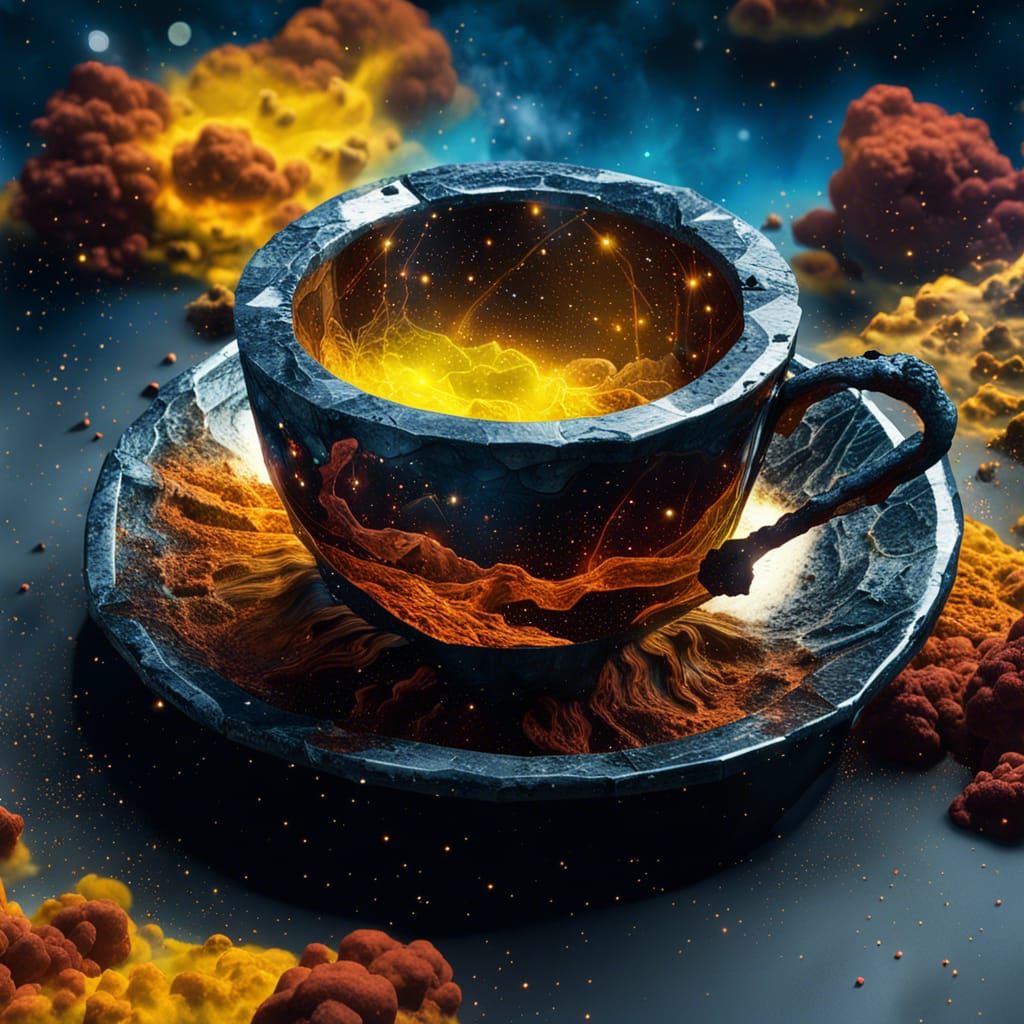Nebula Teacup: A Surreal Aetherpunk Dream