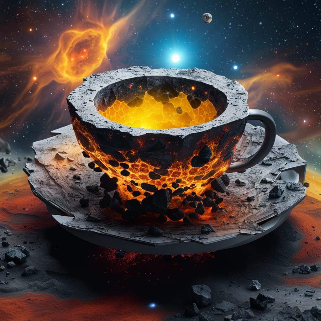 Nebula Tea Cup: A Surreal Space Dream