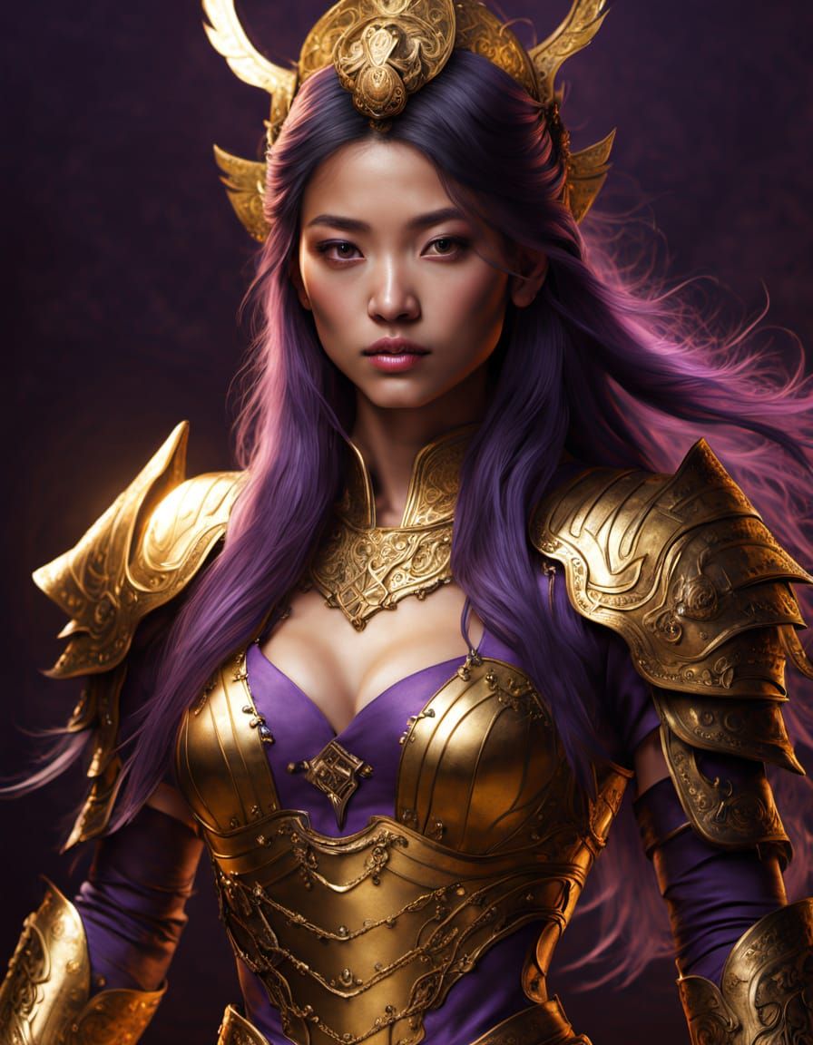 Ethereal Princess Warrior Unveils Futuristic Splendor