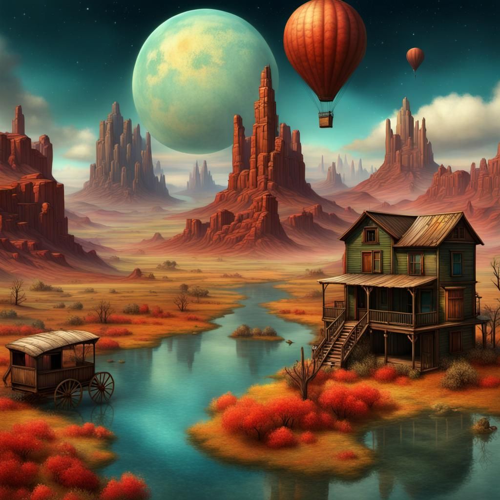 Wild West, cartoon style