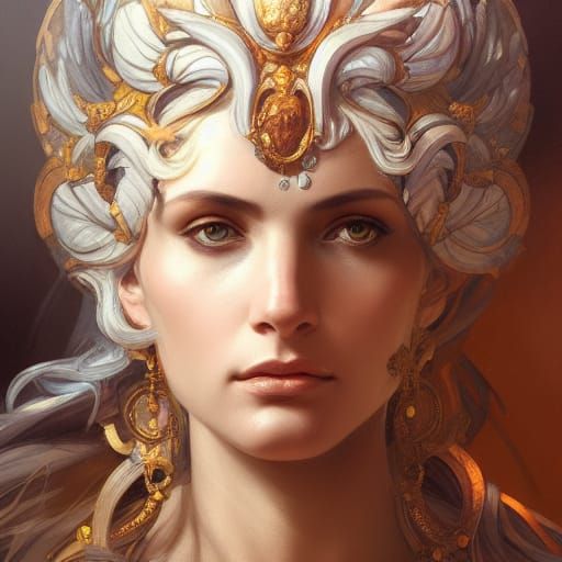 Cybele, Goddess of Nature, in Detailed Portrait