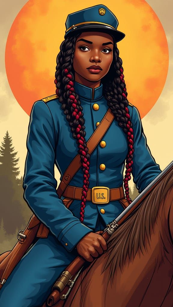 Union Soldier: Vibrant Digital Comic Book Illustration