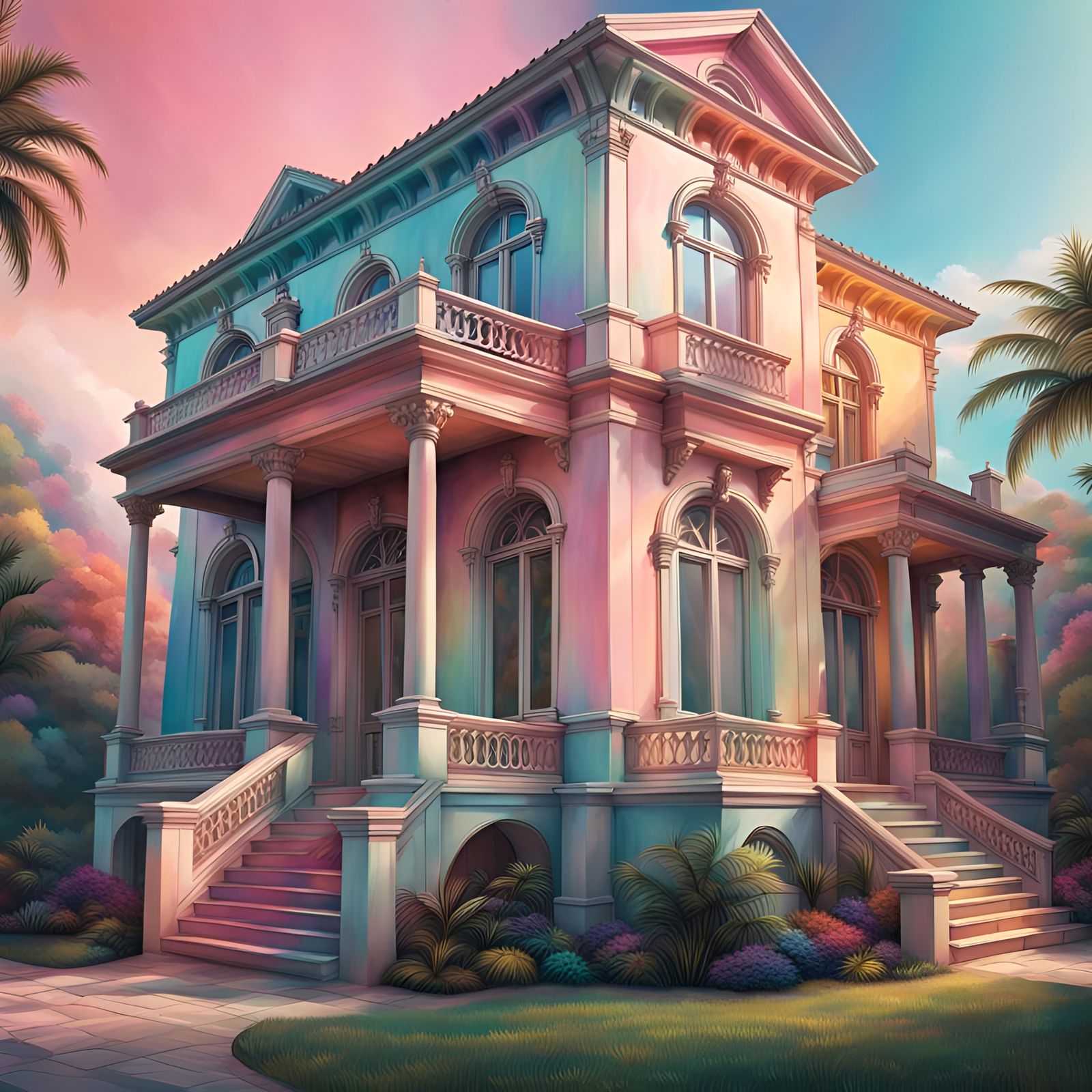 Pastel Color Palette mansion