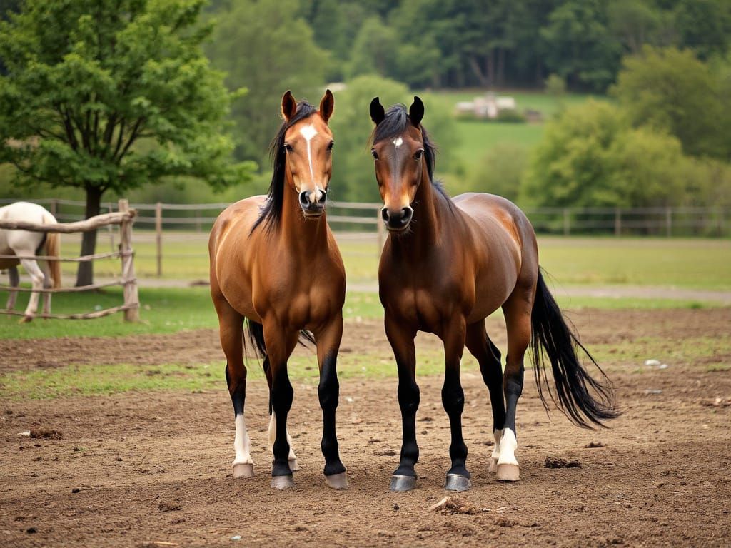 Two Mates Horsing Around: A Playful Fight