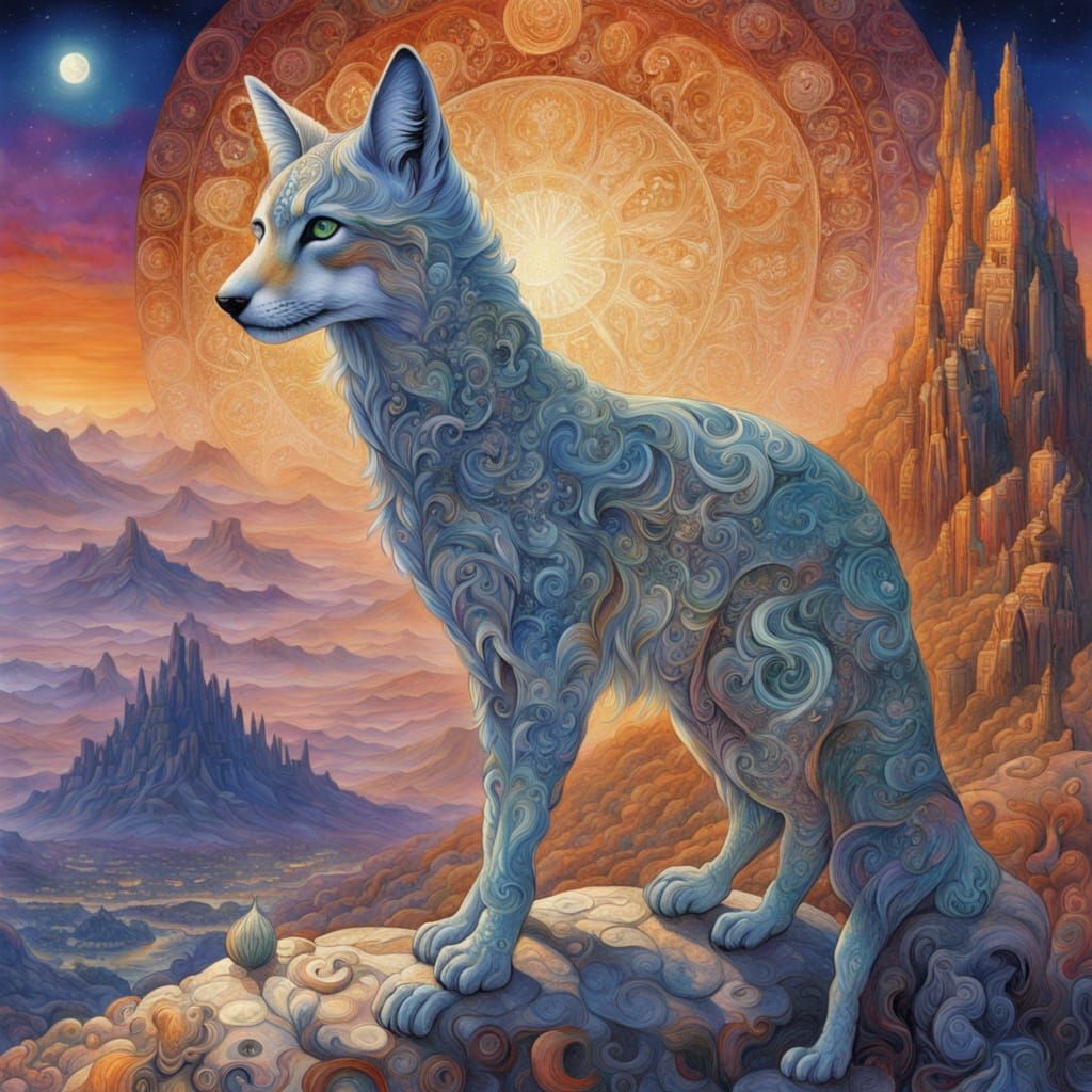 Desert Fox in Elaborate Cosmic Style