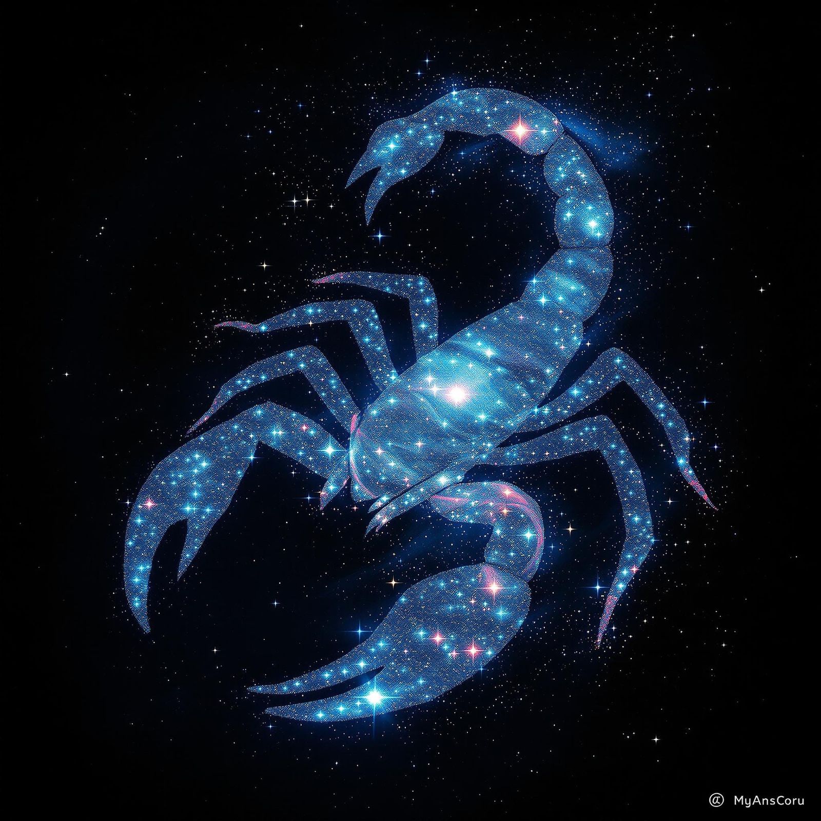 Cosmic Scorpion in Celestial Double Exposure