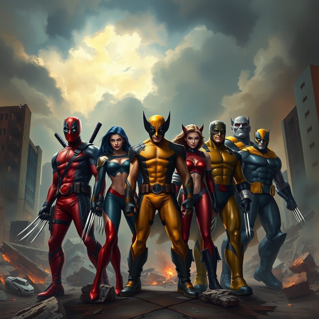 X-Men Stand Heroically in Destroyed City