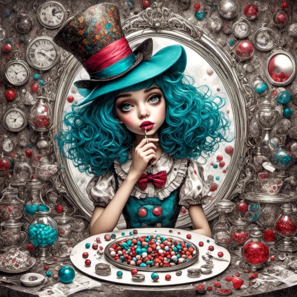 Alice and the Mad Hatter's Mirror: A Sketch