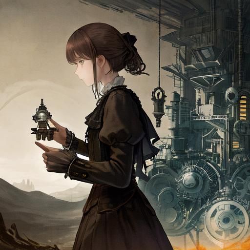 Steampunk Machine Reaches for The Heiress