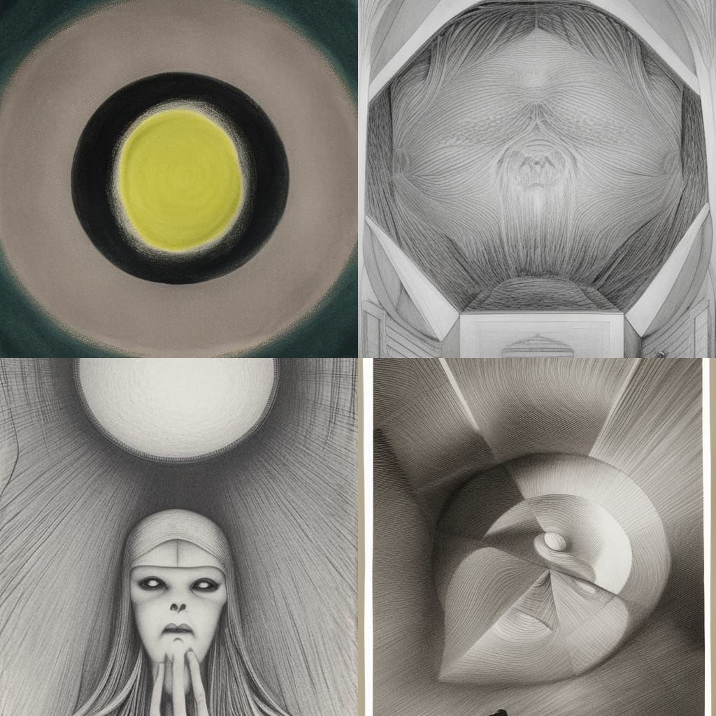 Surreal Horror Figure Inspired by Picasso and Doré