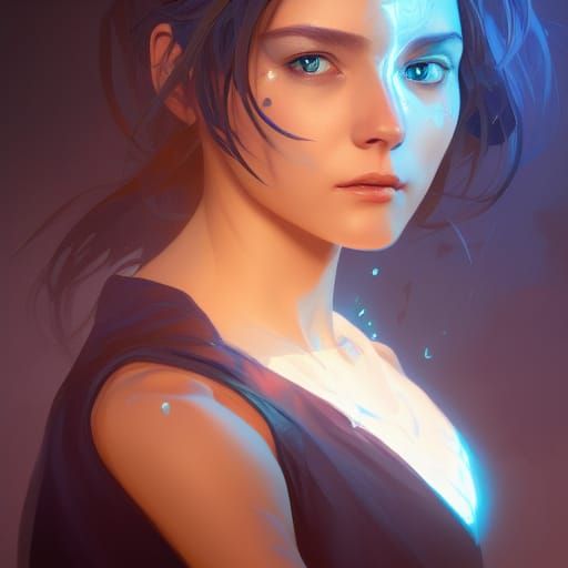 Detailed Ravenclaw Portrait in Art Nouveau Style