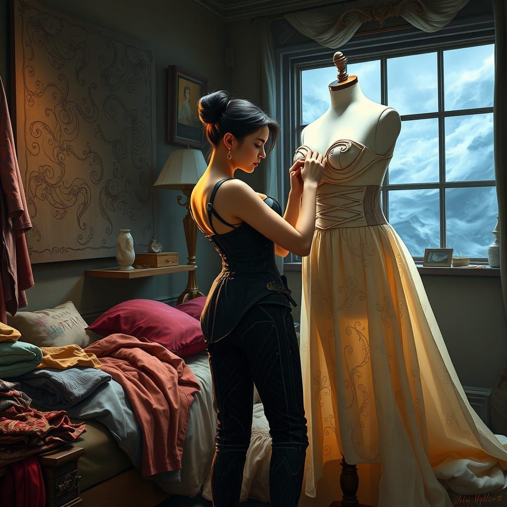 Starfleet Tailor in Futuristic Bedroom Nook