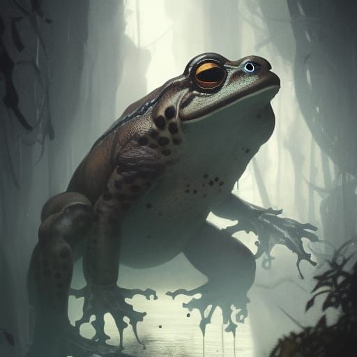 High Gothic Werefrog Horror Concept Art
