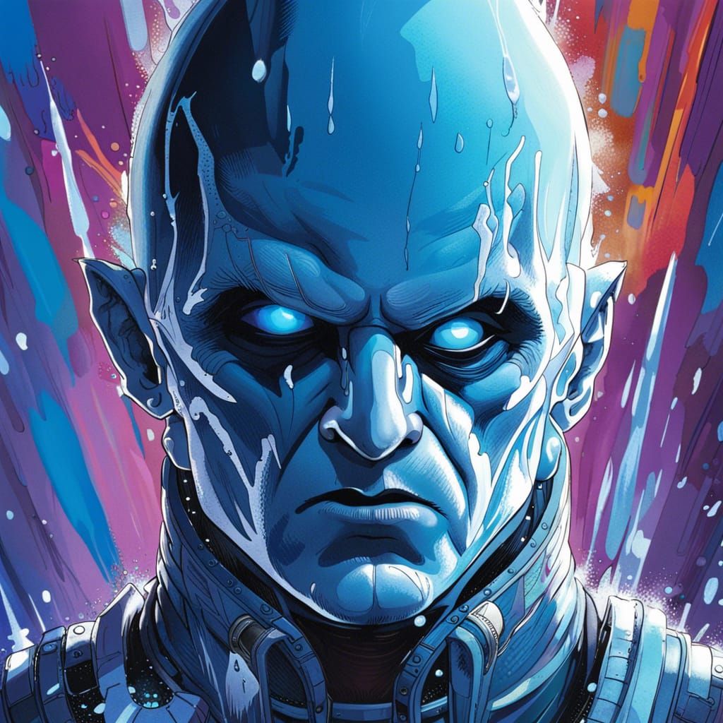 Hyperrealistic Mr. Freeze Concept Art