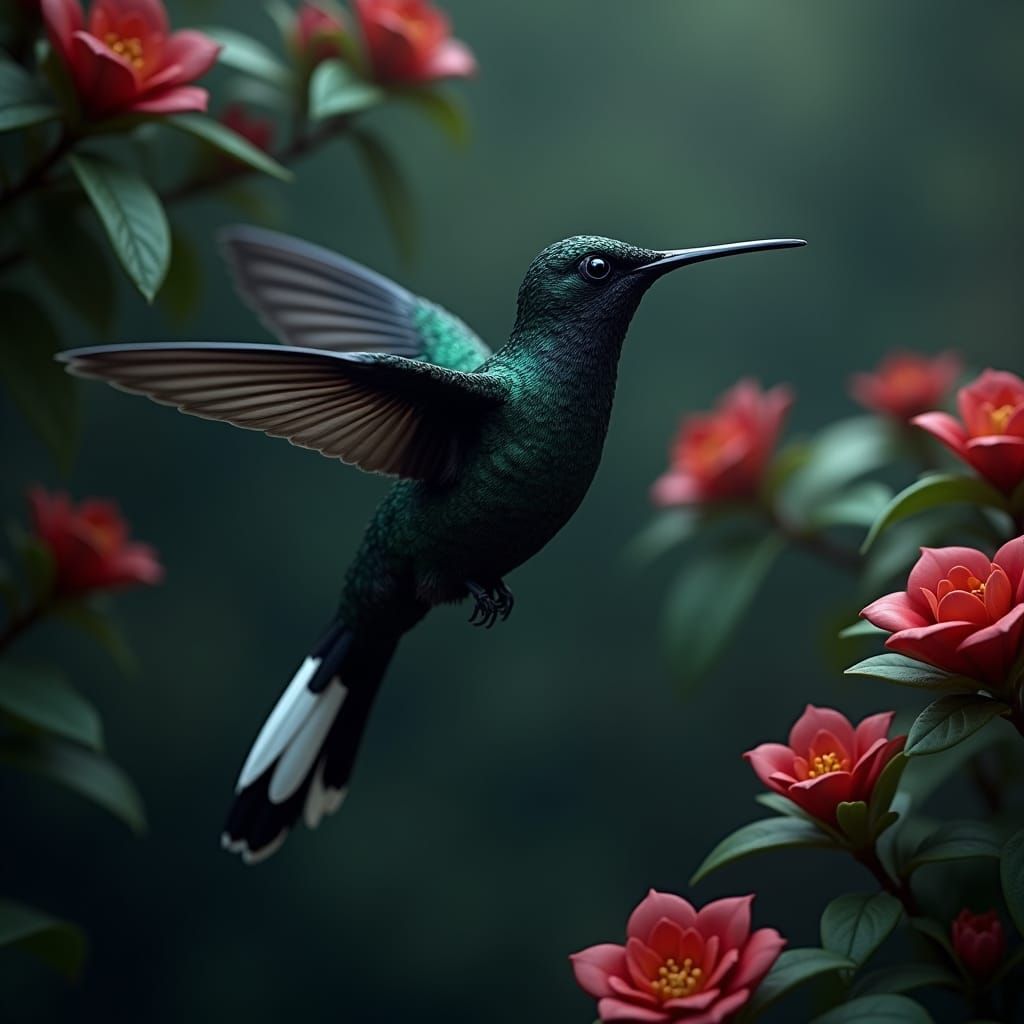 Mysterious Hummingbird in Surreal Fantasy Art