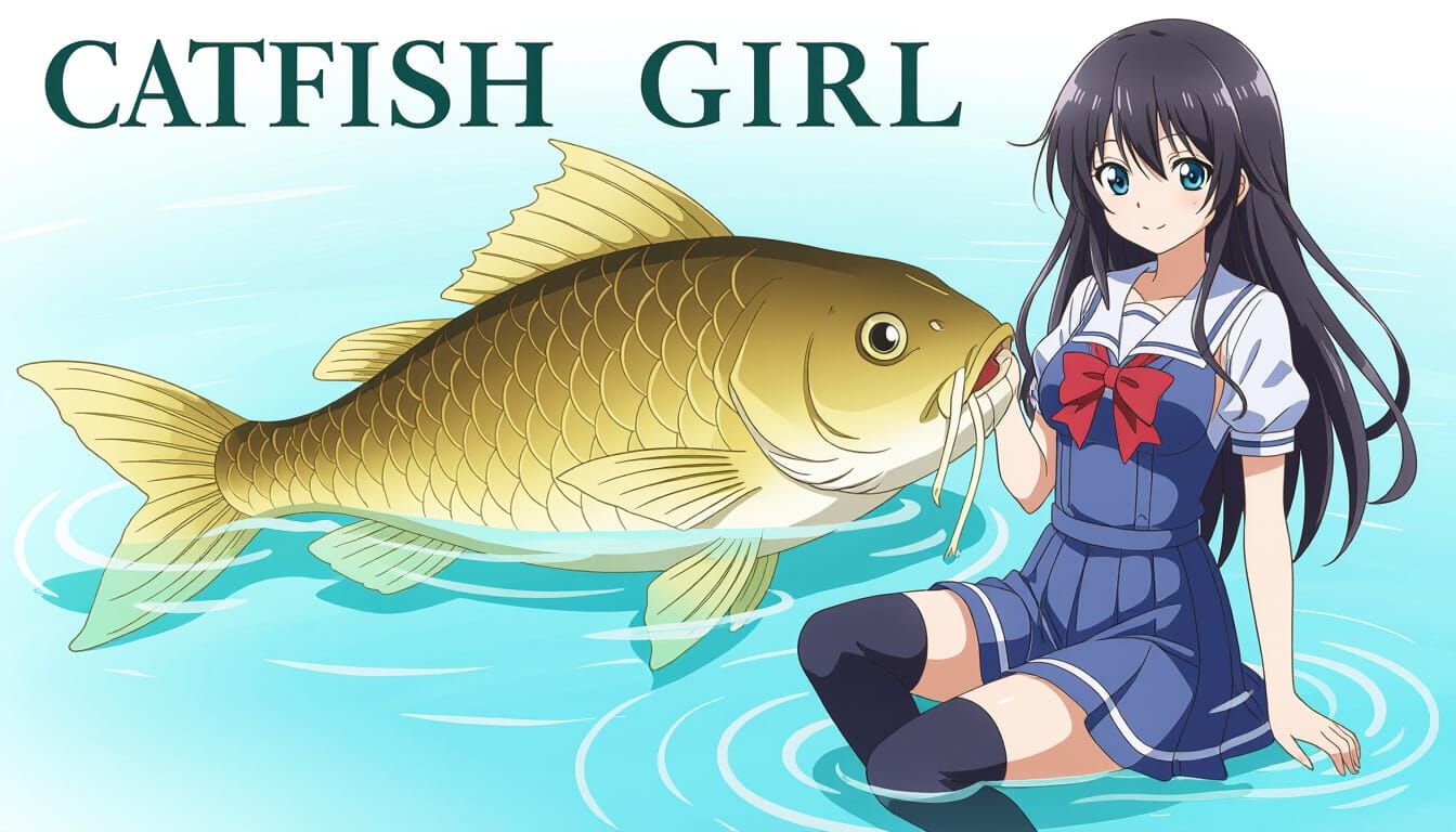 Catfish Girl Manga Style