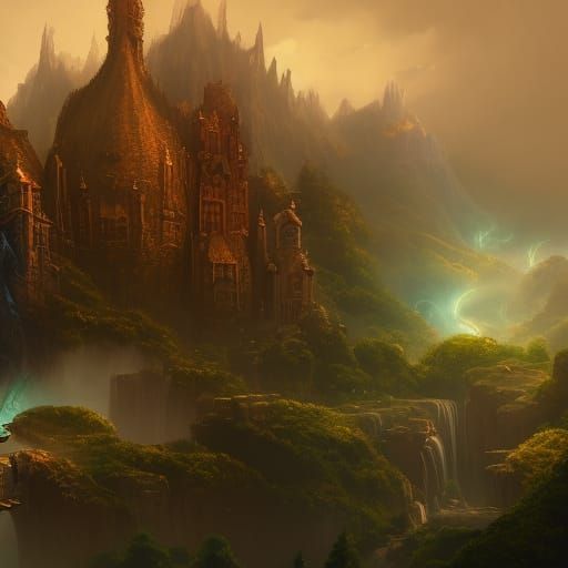 Fantastical Wizard School Concept Art