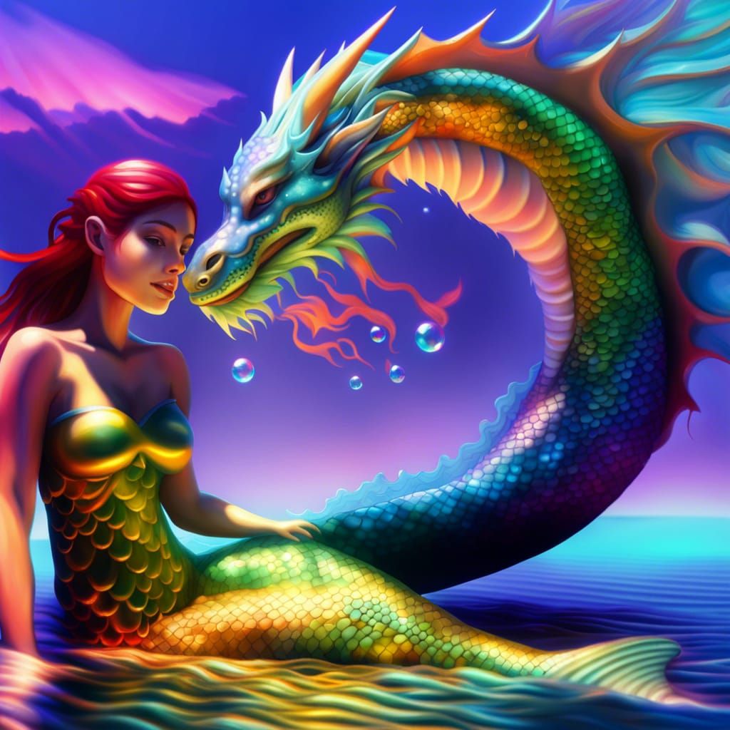 Mermaid and her dragon 2
