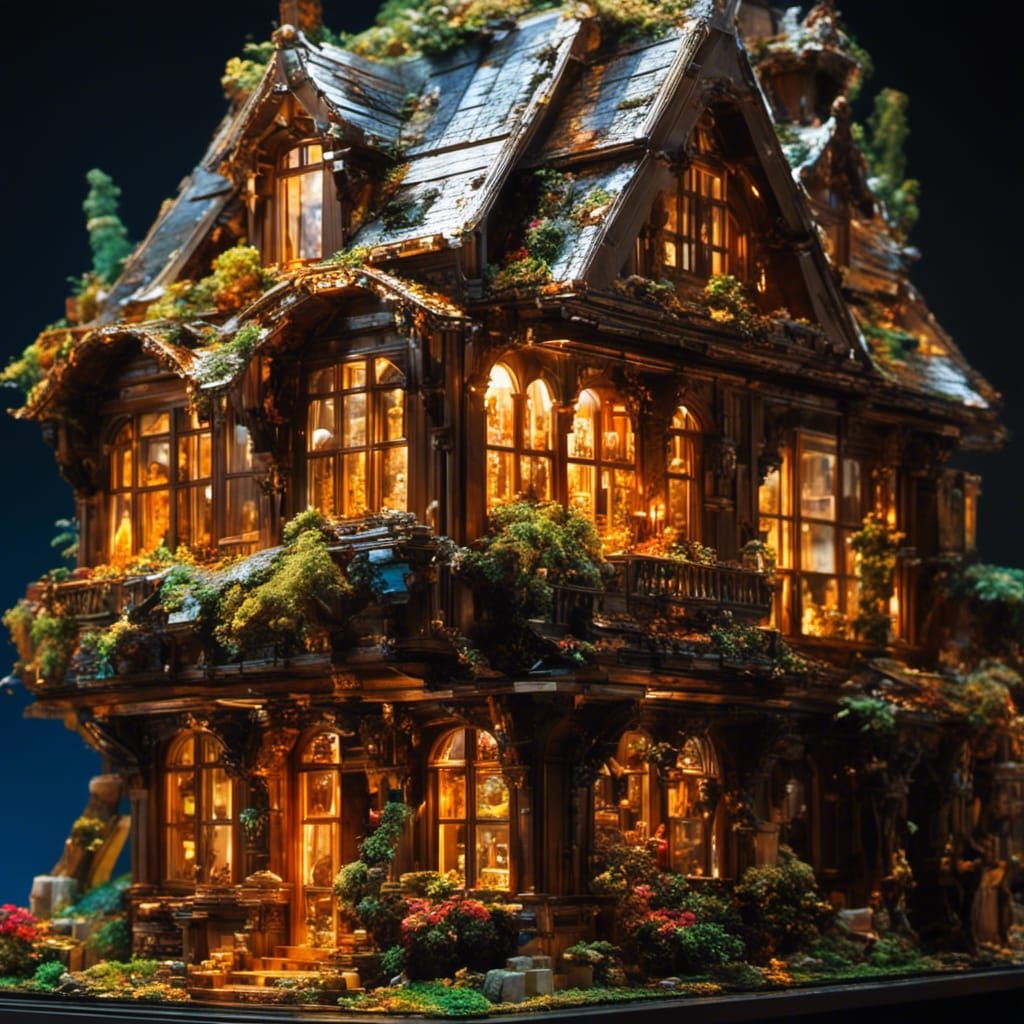 LEGO House Shattering: Miniature Tilt-Shift Art
