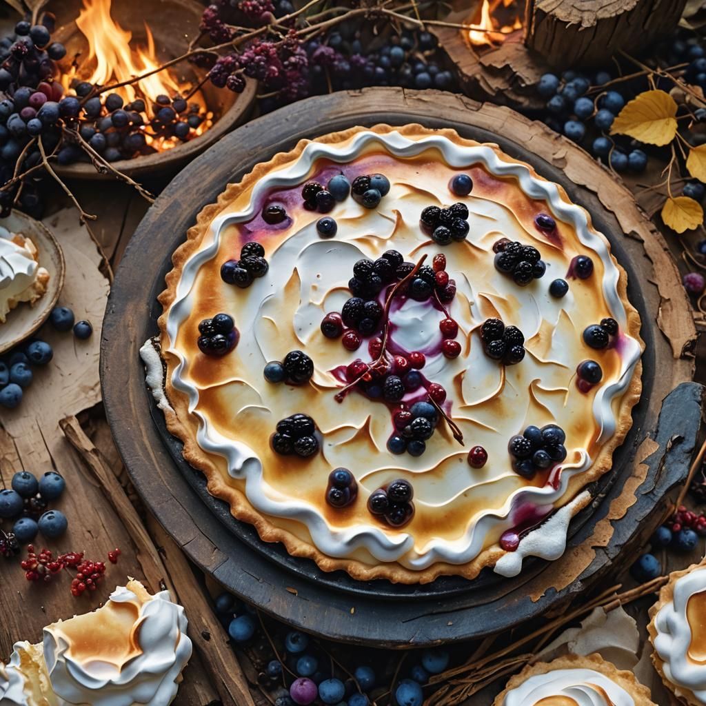 Meringue Pie Over Open Fire: Matte Painting