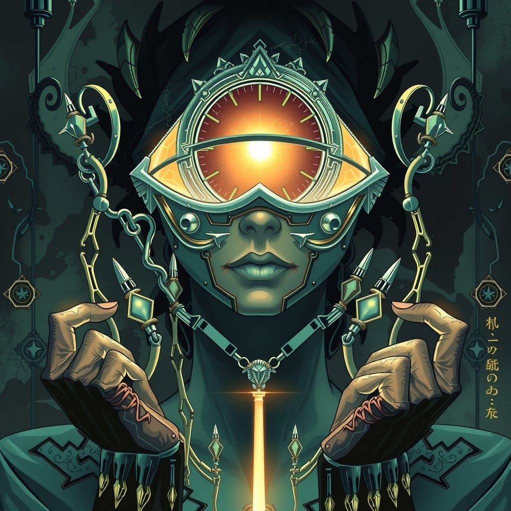 Ethereal Portrait in Infinite Reflection