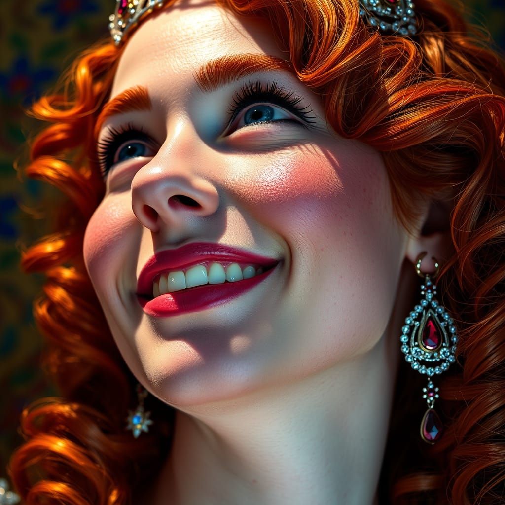 Hyperrealistic Portrait of a Beautiful Redhead