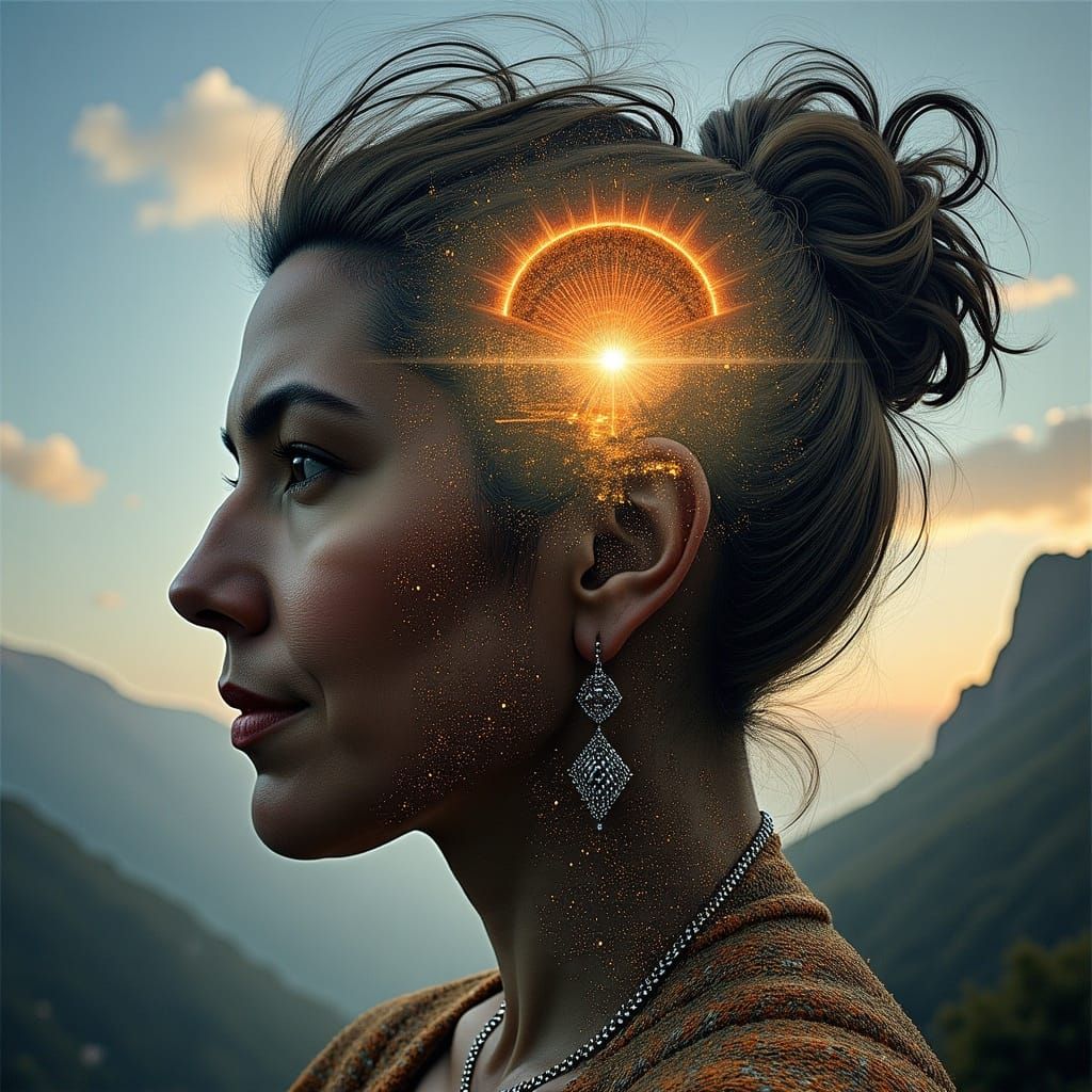 Surreal Mindscape: Inside a Woman's Head