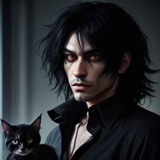 Emo Werewolf Working Late with Kitten Colleague