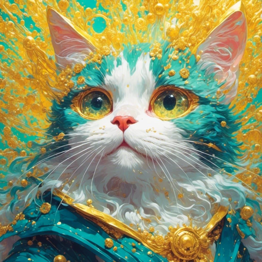 Zombie Cat with Glowing Eyes