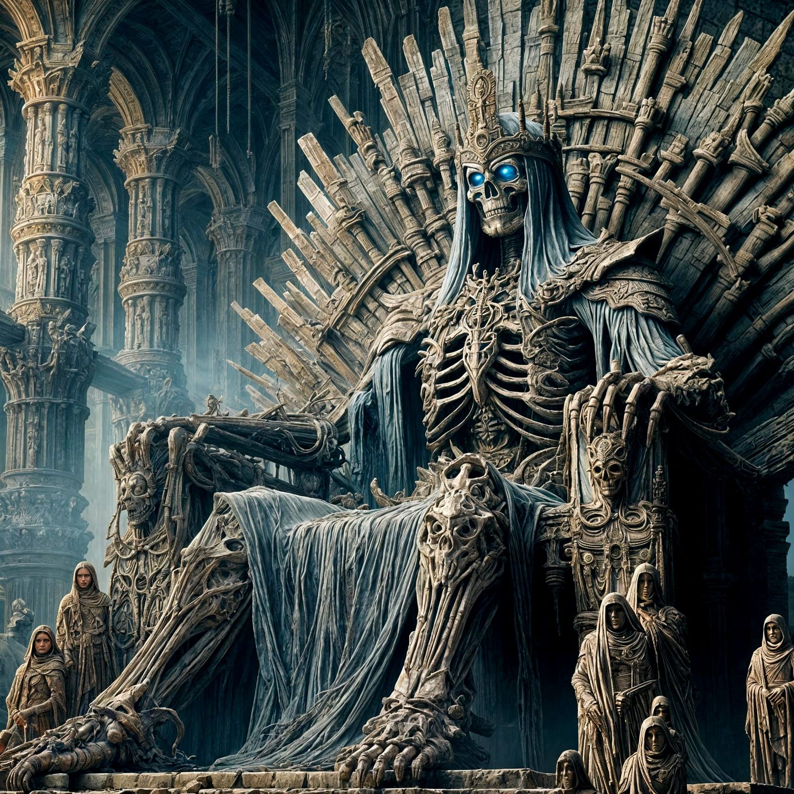 Bony Throne of the Everlasting Sovereign in Ancient Ruins