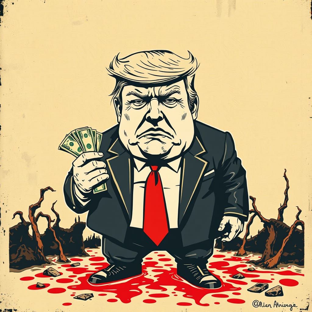 Grotesque Trump Exudes Sinister Presence in Banksy-Inspired ...