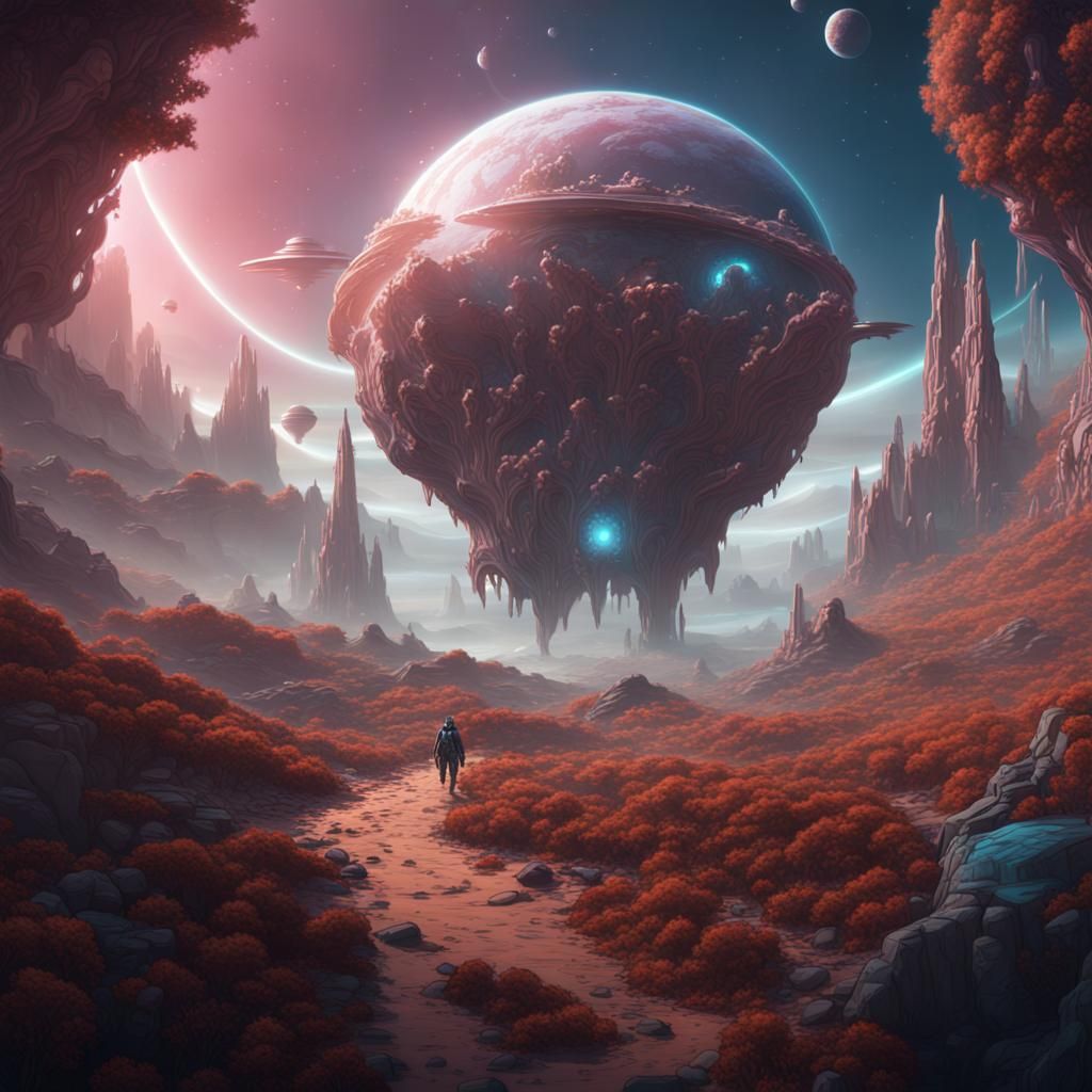 Space Bunny Arrival: Fantastical Concept Art