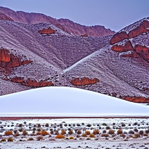 Snowy Desert Landscape