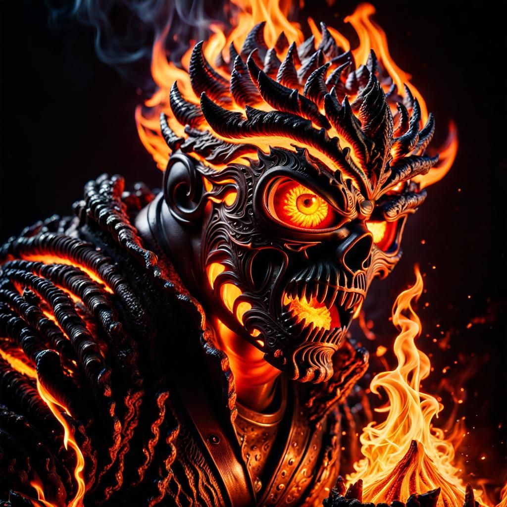 Blazing Lava Elemental in Ferocious Fire