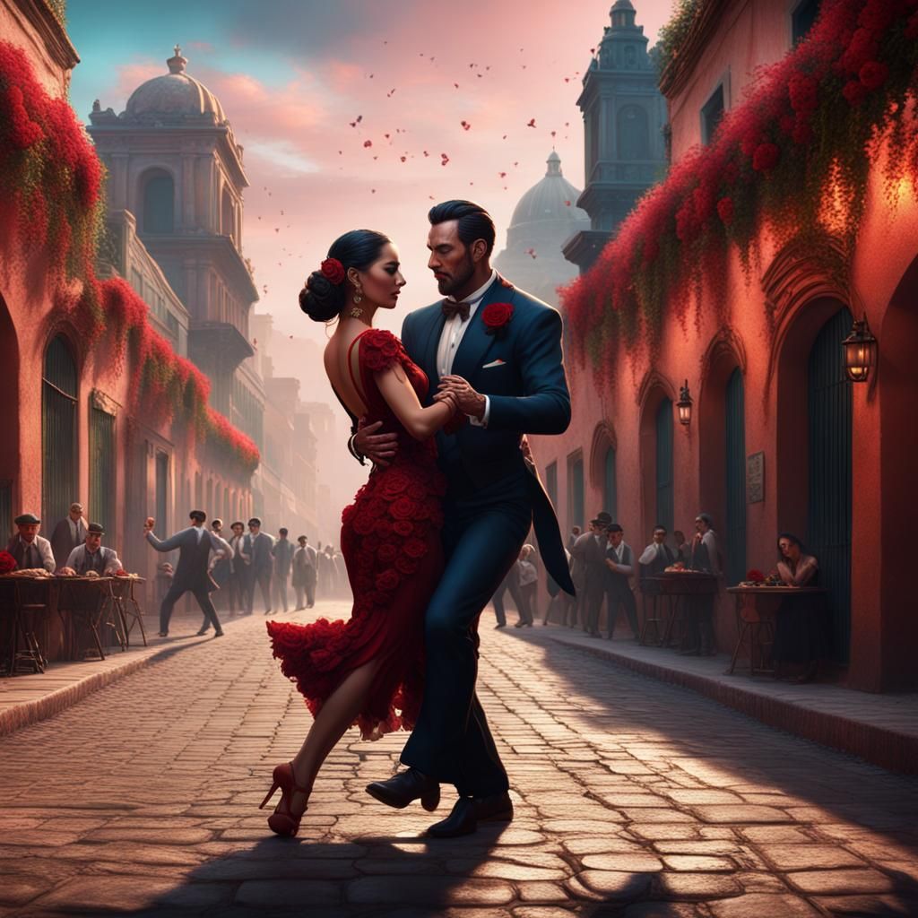 Passionate Tango Dancers in Mexico