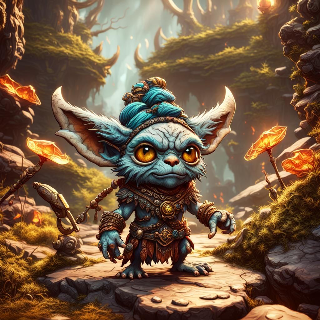 Adorable Gremlin Shaman Concept Art