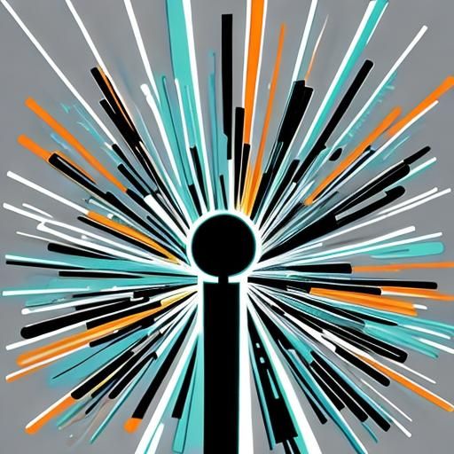 Bioluminescent Stick Figures in Street Art Style