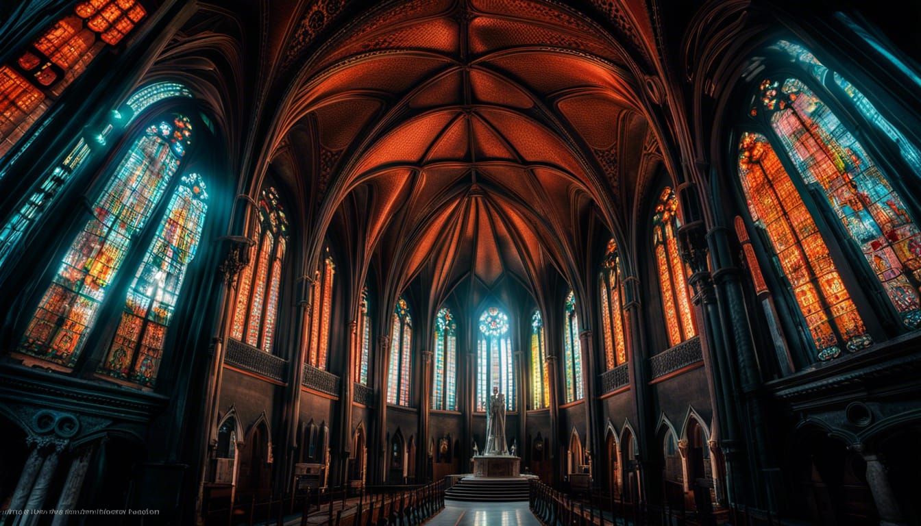 Gothic Basilica di San Francesco in Art Nouveau Style