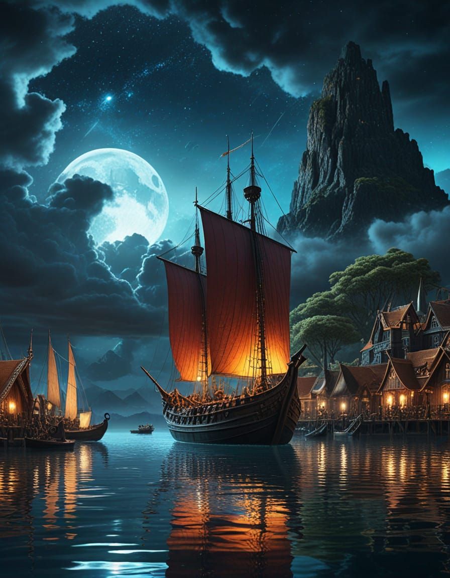 Heavenly Viking City at Divine Valhalla Harbor in Epic Style