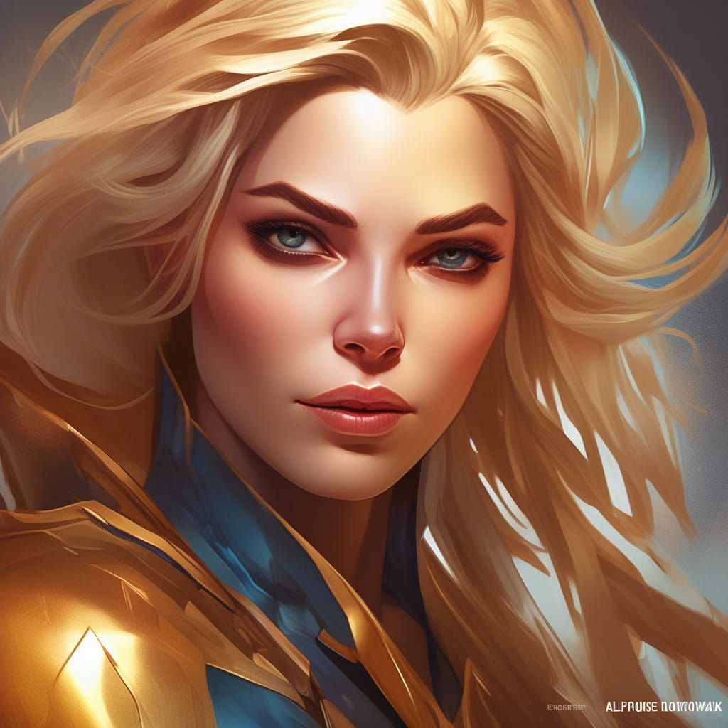 Kamut Grain Superhero Portrait in Hyperdetailed Style