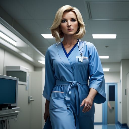 Dramatic Hospital Escape in Cinematic Style