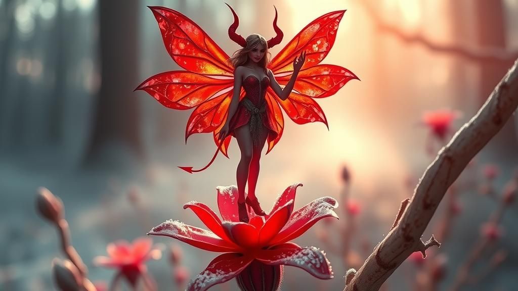 Macro Devil Fairy in Crimson Forest