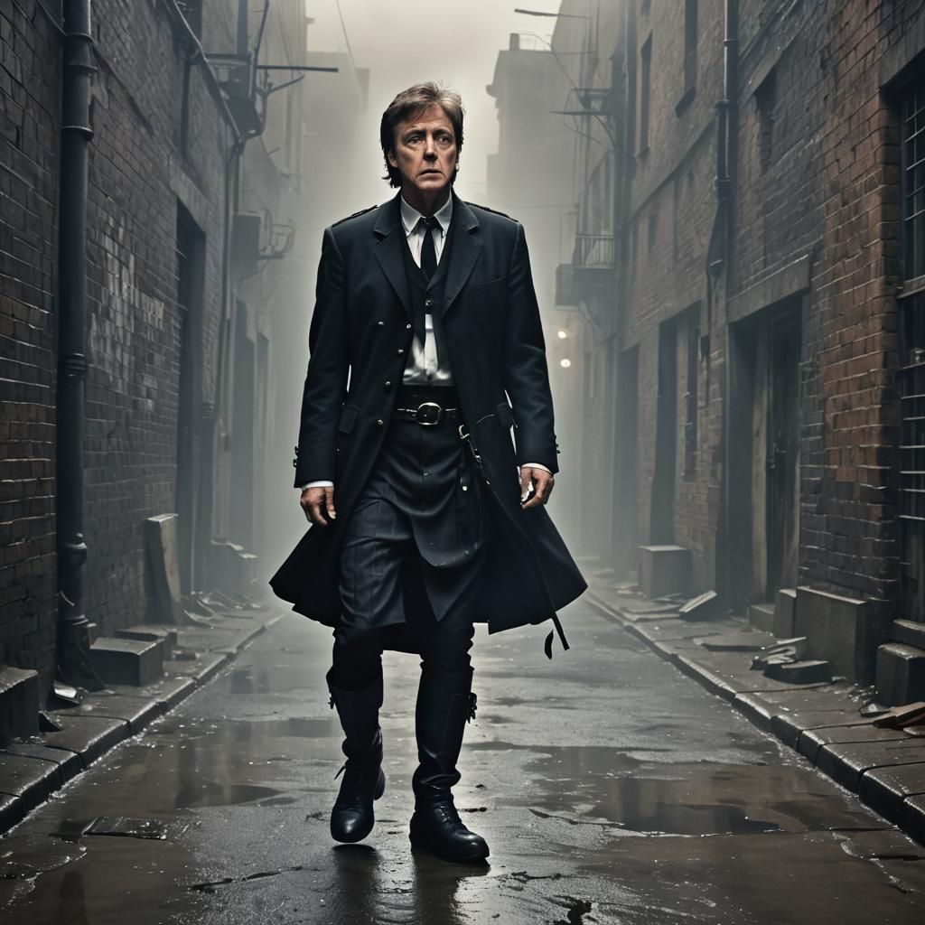 Sinister Scotsman in Dystopian Alley, Rutkowski Style