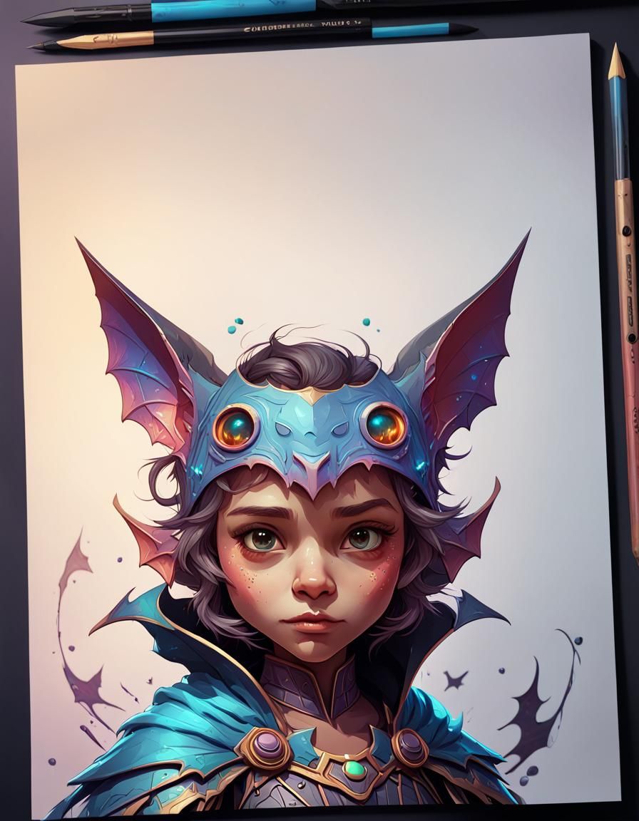 Detailed Bat Portrait in Dynamic Lighting