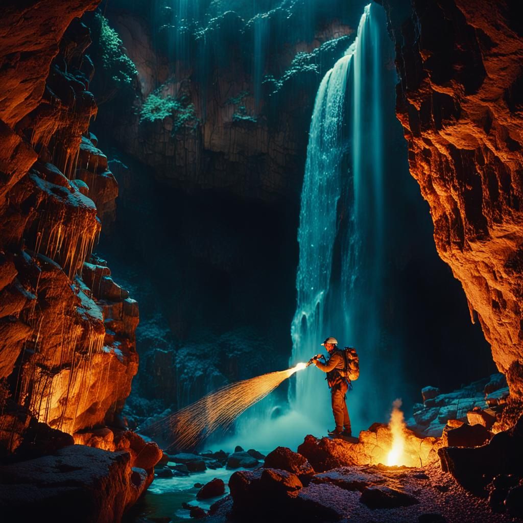 Epic Cave Adventure in Cinematic Lighting
