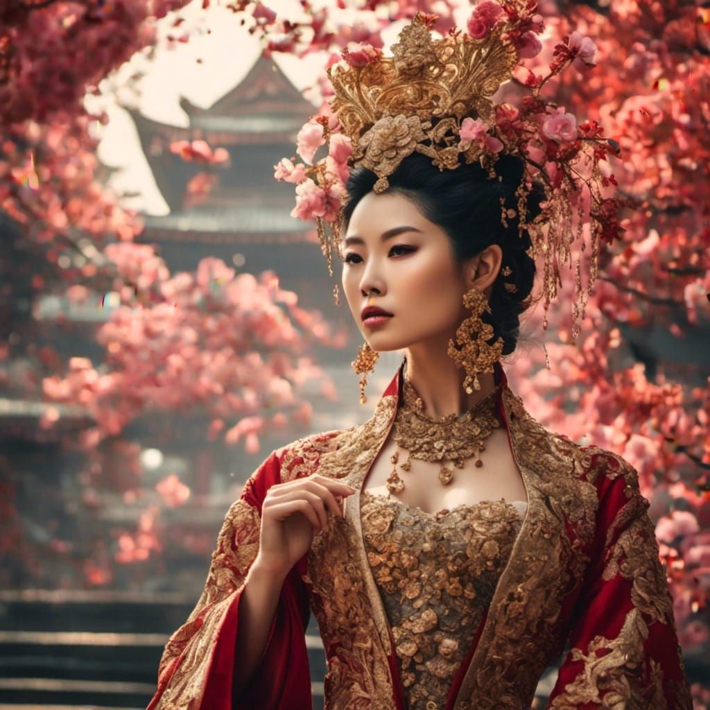 Hyperrealistic Portrait of an Asian Aristocrat