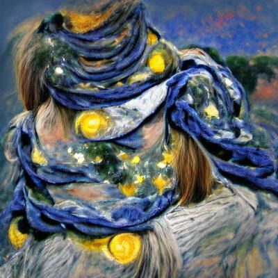 Starry Night AI Recreation in Van Gogh Style